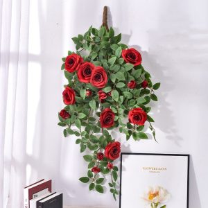 Mur De Fleurs Rouges