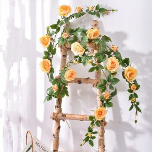 Mur De Fleurs Artificielles En Plastique