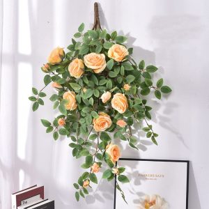 Mur De Fleurs Artificielles En Plastique Pour Décoration