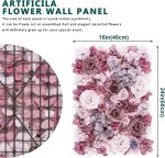 Mur D'Art Floral En Soie Artificielle Pour Cérémonie De Mariage