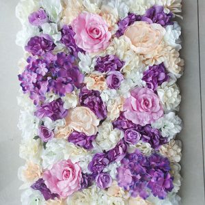 Mur De Fleurs Violette Et Blanc