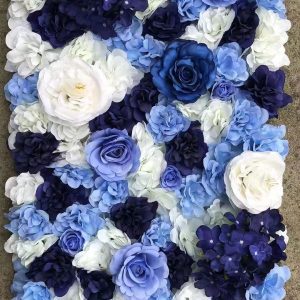 Mur De Fleurs Bleu