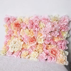 Mur De Mariage Décoré Avec Des Fleurs En Soie