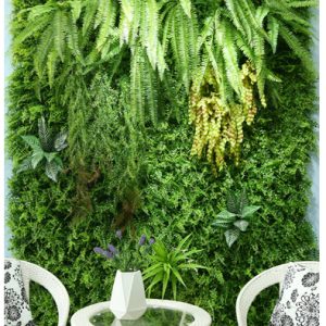 Mur De Mariage Décoré Avec Des Fleurs Plastiques Artificielles