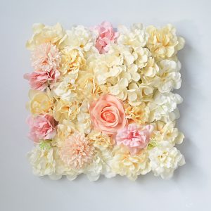 Mur De Fleurs Jaune Et Rose