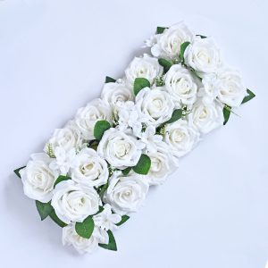 Mur De Fleurs Blanc Et Rose